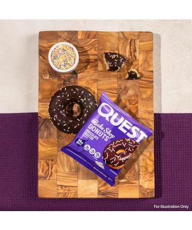 Quest Nutrition Bake Shop Chocolate Frosted Donuts 14g Protein Less than 1g Sugar Protein Snack Low Sugar 9 Count - Buy Online on GoSupps.com