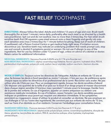 Sensodyne Rapid Relief Original Mint Toothpaste Strengthens and Protects Sensitive Teeth Original Mint 75 mL - Buy Online on GoSupps.com