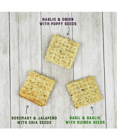 Triscuit Garlic & Onion Poppy Seed Crackers 8oz (Pack of 6) | Non-GMO, Savory Snack Option - Buy Online on GoSupps.com