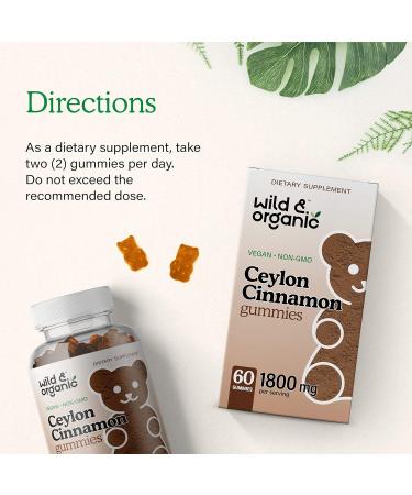 Organic Ceylon Cinnamon Gummies with Ginger Turmeric Ashwagandha - Antioxidant Support - 60 Banana-Flavored Chews - Buy Online on GoSupps.com