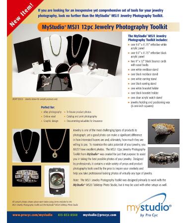 MyStudio MSJ1 12-Piece Jewelry Photography Kit - Professional Lightbox Jewelry Photography Tools - Buy Online on GoSupps.com