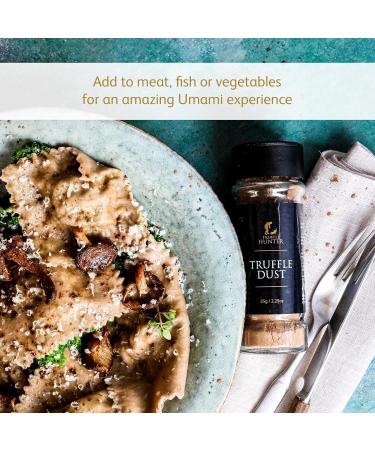 TruffleHunter - Black Truffle Dust - Umami Seasoning - Gourmet Condiments - 65g - Buy Online on GoSupps.com