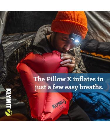 Klymit Pillow X: Lightweight Inflatable Travel Pillow for Backpacking, Hammock, and Camping - Red - Buy Online on GoSupps.com