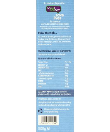 Sharpham Park Organic Pearled Spelt 500G - Buy Online on GoSupps.com