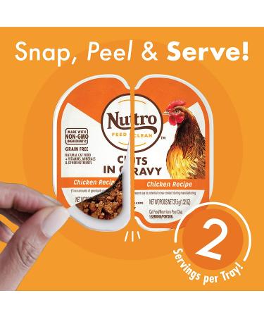 NUTRO Perfect Portions Grain-Free Wet Cat Food Variety Pack - Chicken, Salmon, Chicken Liver - 48 Twin Packs (1.32oz each) - Buy Online on GoSupps.com
