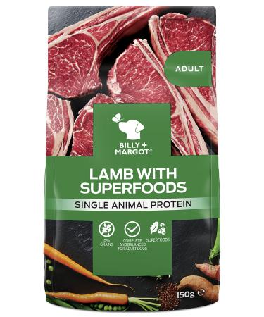 Billy & Margot Pack of 12 sachets of Lamb Food and superfood 150 g