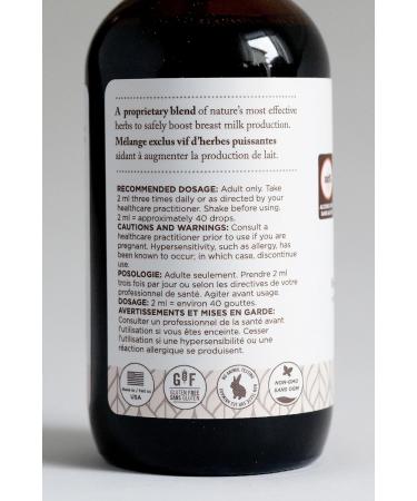 Goats Rue Lactation Supplement (ALCOHOL FREE VERSION) Certified Organic Herbal Breastfeeding Supplement To Boost Your Breastmilk Supply (Helps Build Breast Tissue) - Alcohol Free Fenugreek Free Non-GMO Vegan All Natural Made in Canada. 118ml / 4oz - Buy Online on GoSupps.com