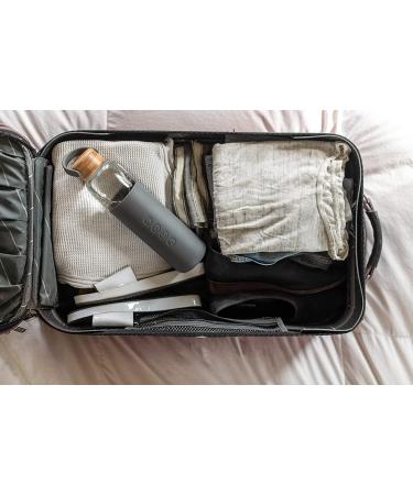 Buy Soma BPA-Free Glass Water Bottle with Silicone Sleeve - 25oz Gray - Buy Online on GoSupps.com