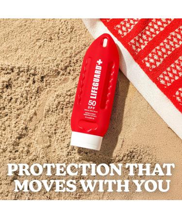 Lifeguard SPF 50 Sunscreen Lotion - Daily Broad Spectrum Face and Body Sunscreen No White Cast Hydrating Finish For All Skin Types Water Resistant Reef Safe - 8 fl. oz. - Buy Online on GoSupps.com