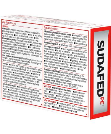 Sudafed PE Non-Drowsy Head Congestion + Pain Relief Caplets - 20 ct - Buy Online on GoSupps.com