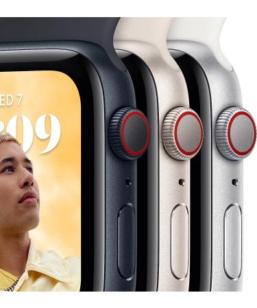 Apple Watch SE (2nd Gen) GPS 40mm Smart Watch - Starlight Aluminum Case & Sport Band, Fitness Tracker with Heart Rate Monitor, Sleep & Crash Detection, Water Resistant - Buy Online on GoSupps.com
