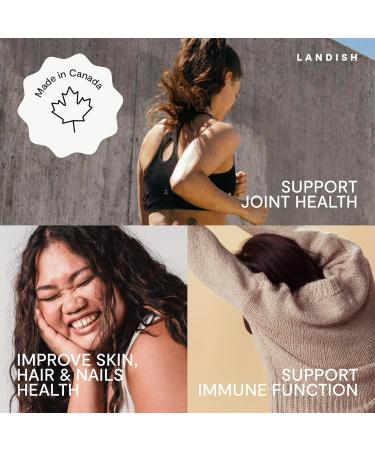 Landish Marine Collagen Functional Coffee Creamer with Reishi and Lion's Mane Mushrooms Joint Health Skin Hair Nails Immune Support Dairy-Free Vanilla-Flavoured 270 g - Buy Online on GoSupps.com