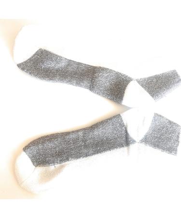 3 Pairs Grey/ white Diabetic Socks Loose Fit Big Size 13-15