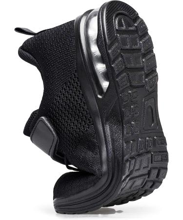 Anlarach Kids Toddler Athletic Running Shoes | Air Cushion Sneakers | Size 12 Little Kid | All Black - Buy Online on GoSupps.com