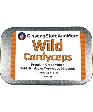 Wild Cordyceps Whole Himalayan Mushroom | Genuine High Grade | Boost Energy, Reduce Stress | 3g for Men & Women - Buy Online on GoSupps.com