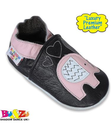 SHADOW DANCE UK Baby Shoes | Soft Sole Toddler Shoes | Leather Kids Winter Booties | Pink Blueelephants | 12-18 Months - Buy Online on GoSupps.com