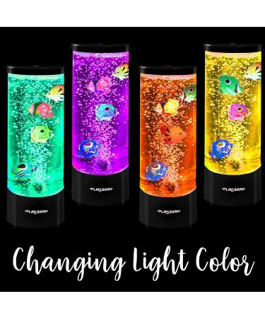 Playlearn Fake Fish Tank Mini Bubble Lamp - Color Changing Sensory Aquarium 11 Inch - Buy Online on GoSupps.com