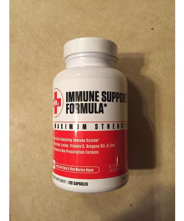 Immune Support Formula with L Lysine, Zinc, Vitamin C & Oregano Oil - 120 Capsules - Buy Online on GoSupps.com