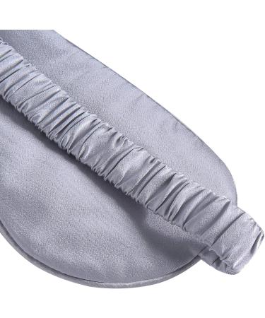 Dorcas Silk 100% Mulberry Silk Sleep Mask - Gray | Elastic Headband Eye Cover for Sleeping, Travel, Nap - Thanksgiving or Christmas Gift - Buy Online on GoSupps.com