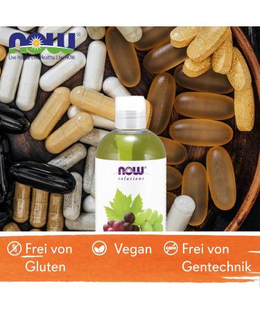Now Foods Grapeseed Oil 473 ml - 100% Pure Laboratory Tested Gluten Free Soy Free Non-GMO - Premium Cooking Oil - Buy Online on GoSupps.com