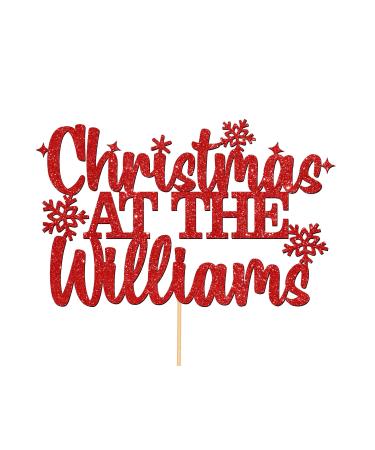 Christmas Cake Topper Personalised Name Cake Decorations For Friends Family Surname - CT2