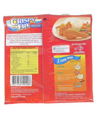 Ajinomoto Crispy Fry Breading Mix Original Flavor 62g (Pack of 6) - Intfeast Packaging - Buy Online on GoSupps.com