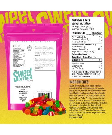 Sweet Sixteen Jujube & Gummy Candies Classic Mix of Sweet Gummies and Jujubes 6 packs x 400g Peanut & Nut-Free Candies Soft Chewy and Always Fresh 400 g (Pack of 6) - Buy Online on GoSupps.com