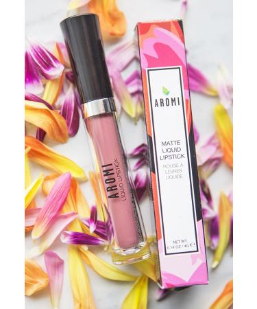 Aromi Matte Liquid Lipstick in Dusty Rose | Vegan & Cruelty-Free Lip Color - Berry Nude - Buy Online on GoSupps.com