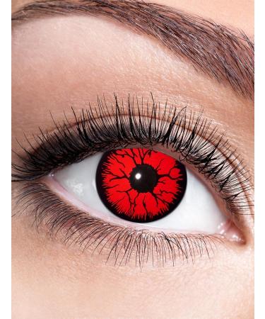 Buy Eyecatcher Red Colored Contact Lenses - 12 Month Wear | Perfect for Carnival Mardi Gras & Halloween - Buy Online on GoSupps.com