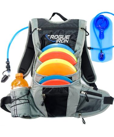 Rogue Iron Sports Disc Golf Hydration Backpack 4 Disc Pockets W/ Bladder