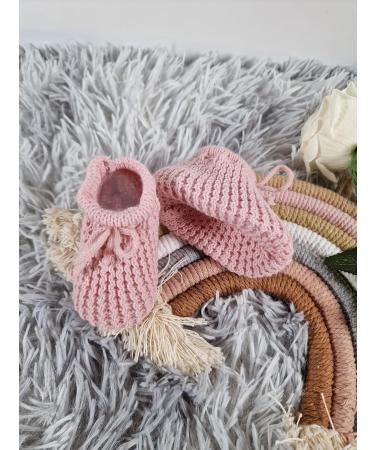 Royal Icon Baby Booties 0-3 Months - Warm & Safe Slippers for Baby Boys & Girls - Dusty Pink Newborn Booties (Ri401) - Buy Online on GoSupps.com