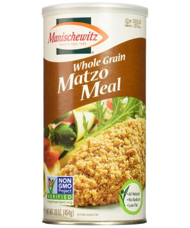 MANISCHEWITZ Whole Grain Matzo Meal, 16 Ounce (Pack of 4)
