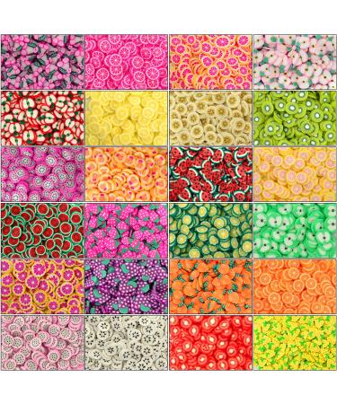 Duufin 16800 Pcs Colorful 3D Fruit Nail Art Slices with Tweezers - Perfect for Nail Art, Slime Making, DIY Crafts and Decorations - Buy Online on GoSupps.com