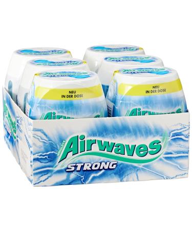 Airwaves Sugar-Free Strong Chewing Gum - 12 Packs of 50 Dragees (6 Cans) | International Shipping Available - Buy Online on GoSupps.com