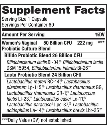 Renew Life Ultimate Flora Womenâ€™s Probiotic 50 Billion CFU - 60 Veg Capsules - Buy Online on GoSupps.com