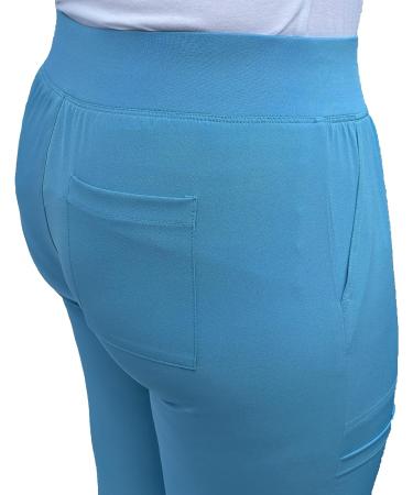 Angie Uniforms YOGAFLEX Jogger Scrub Pants - Soft & Stretchy, 5 Pocket Yoga Pants (Black, Medium) - Buy Online on GoSupps.com
