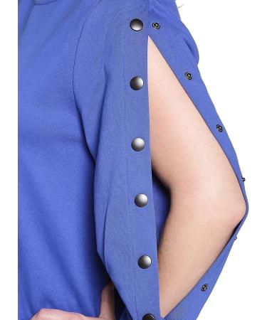 Buy Dialysis Shirts for Women - Chemotherapy Friendly with Easy Arm Port Access | Best Gift for Dialysis Patients - Royal Blue - Buy Online on GoSupps.com