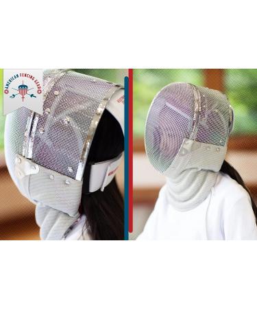 Sabre Fencing Sport Mask - CE350N Certified | Padded Bib | Anti-Glare Finish | Adjustable Strap | Metallic Mesh | Medium Size - Buy Online on GoSupps.com
