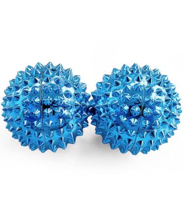 2x DBT skills hedgehog ball |Magnetic high stress acupressure ball |For stress relief or massage |for tension and for more mobility and concentration (deep blue) deep blue 32 mm