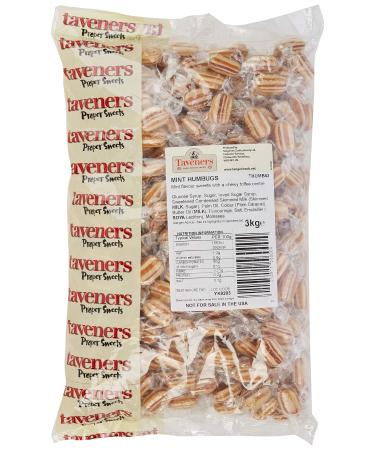 Taveners Mint Humbug Sweets Bag 3 kg mint 3 kg (Pack of 1)