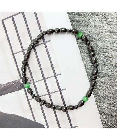 Drkao 2 Pack Women Green Magnetic Anklet Bracelet for Immune Support & Stress Relief - Buy Online on GoSupps.com