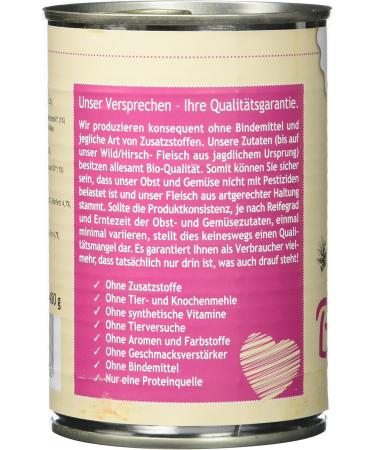 Herzens-Hund HerzensHund Organic Turkey with Organic Millet Organic Carrot Organic Black Root Organic Cranberry Evening Primrose Oil Gluten Free 12 x 400 g - Buy Online on GoSupps.com