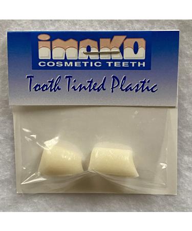 Imako Cosmetic Teeth Extras- Tooth Tinted Plastic- Natural Color. Temporary Tooth