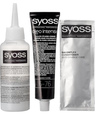Syoss Oleo Intense Warm Copper Hair Color 6-76 (3 x 115 ml) - Buy Online on GoSupps.com