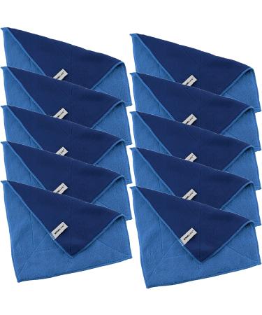 Kochblume 1-3-5-10 Set | Microfibre Cloth Cleaning Cloth 30 x 30 cm Absorption Capacity up to approx. 300 ml | In a Colourful Box (Blue/DKL-Blue Set of 10) Blue 10er Set - Buy Online on GoSupps.com