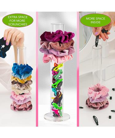 Clear Acrylic Strawbre Scrunchie Holder Stand Organizer - Hair Tie & Jewelry Storage for Teen Girls | VSCO Room Decor & Gift - 11 Inches - Buy Online on GoSupps.com