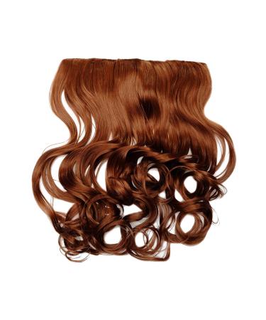 WIG me up-hair part clip-in extension hair extension wide back head 5 clips curly curly curls copper brown brown heat resistant wh5008-180c-30 copper brown (30)