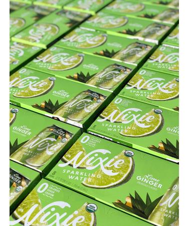 Nixie Sparkling Water Lime Ginger 12 fl oz Cans 24 Pack - Organic, Non-GMO, 0 Calories, Sugar, Sodium - Buy Online on GoSupps.com