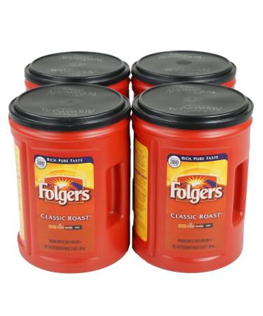 Folgers 4-Pack of 48 Ounce Canisters Classic Medium Roast Coffee