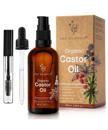 The Oganics Rosemary Hair Growth Oil 100ml - With Castor Argan Jojoba Coconut Black Seed Mint & Lavender - Natural Thickening & Hair Loss Treatment - Vitamin-Rich Nourishing Mask